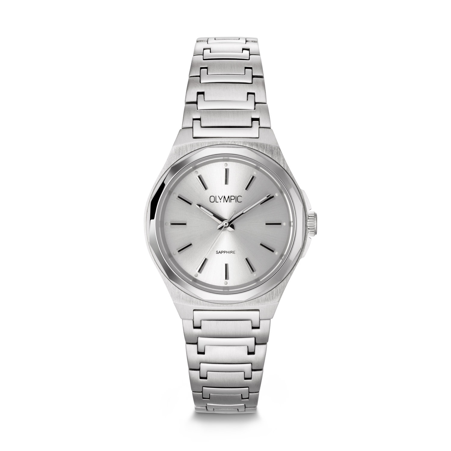 Olympic OL66DSS025 Momentum Horloge Dames Staal 32mm 
Dit unieke Olympic horloge met artikelnummer: OL66DSS025 is een classic dameshorloge. Het horloge heeft een stalen kast met een glanzende bezel, een zilverkleurige wijzerplaat met streepjes als uursaanduiding en fijne wijzers. Aan de kast zit een stalen schakelband met een vouwsluiting. Het horloge heeft een saffierglas, een doorsnee van 32mm en is 5ATM.

Het merk:
Het Nederlandse horlogemerk Olympic levert stoere chronografen, slimline series, digitale uurwerken en elegante dameshorloges. De prijs-kwaliteitverhouding staat bij Olympic hoog in het vaandel met prijzen die uiteenlopen van € 34,95 tot en met € 159,00.

100% Nederlands ontwerp, waterdicht en standaard 3 jaar fabrieksgarantie.

Specificaties:
- Ronde kast Ø 32mm
- Stalen horlogekast
- Zilverkleurige wijzerplaat
- Stalen schakelband
- 5ATM 
- Standaard 3 jaar fabrieksgarantie
- Saffierglas