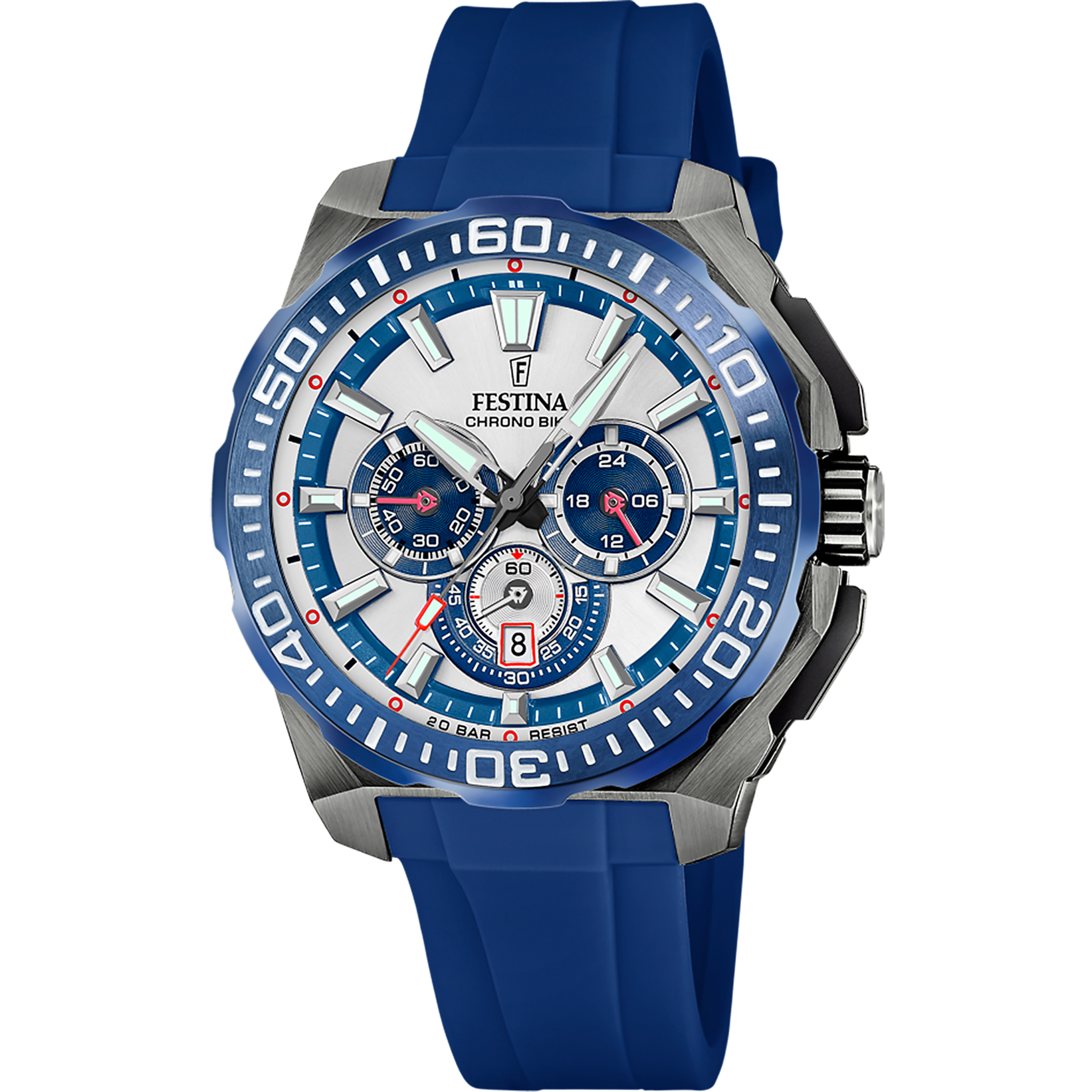 De FESTINA CHRONO BIKE HERENHORLOGE F20725/4 heeft een zilveren kast en een comfortabele rubberen band. Het sportieve ontwerp biedt nauwkeurige chronograaf-functionaliteit. Draag het bij sportieve of casual outfits voor een moderne, robuuste uitstraling. Perfect voor dagelijkse avonturen of actieve dagen. Voeg stijl en functie toe aan je pols met dit multifunctionele uurwerk.