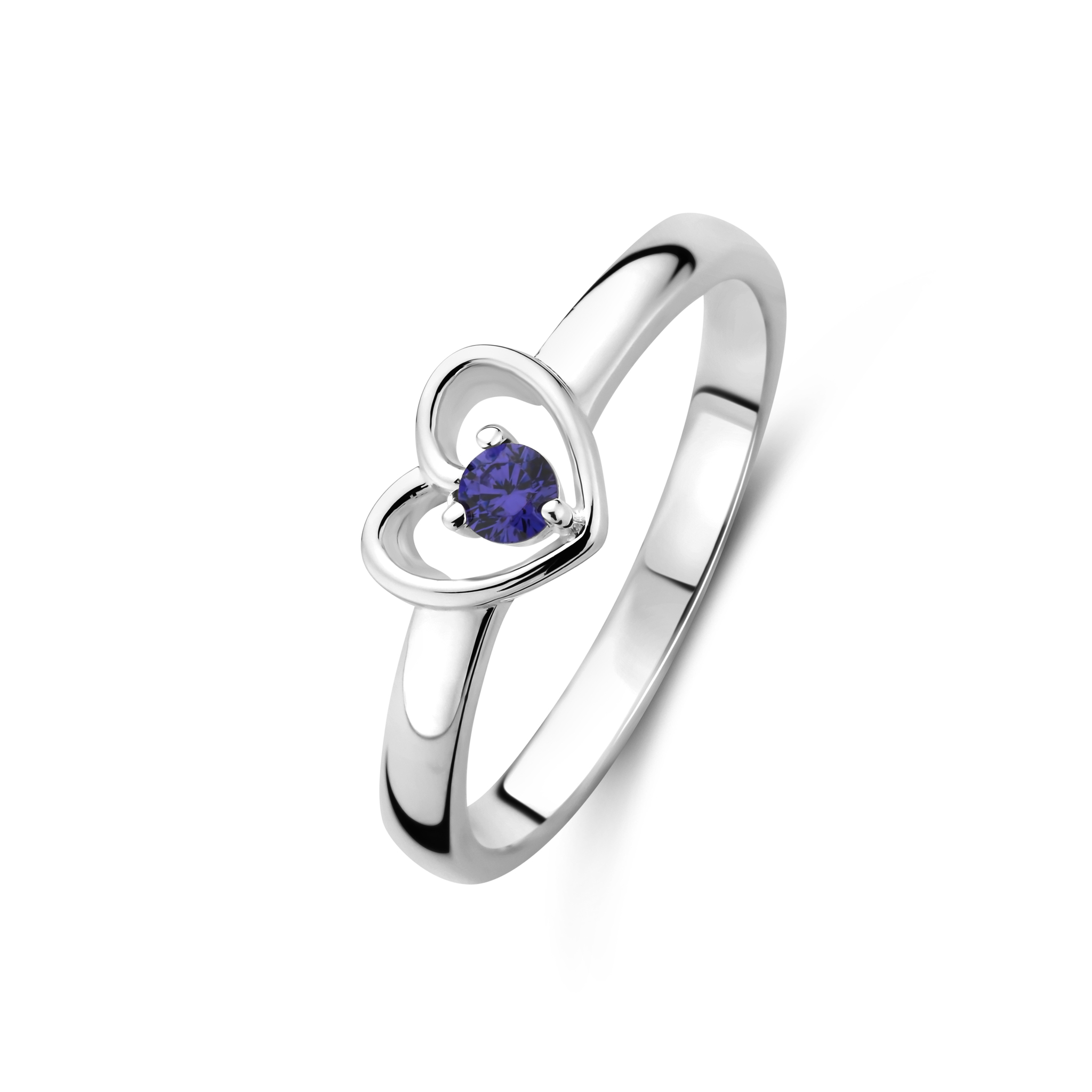 Bellini 579.065.44 Ring met Hartje met Paarse Zirkonia
