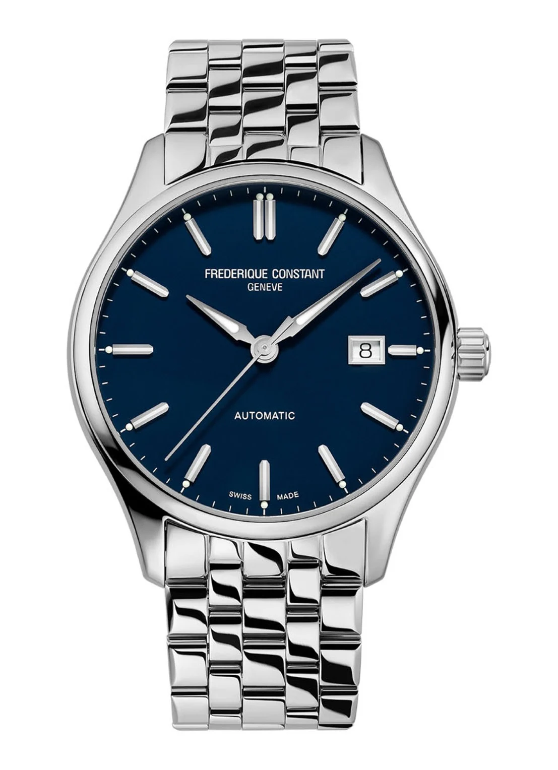 De Fr&eacute;d&eacute;rique Constant FC-303NN5B6B is een verfijnd horloge met een roestvrijstalen zilverkleurige band. Met een waterdichtheid tot 5 ATM is het perfect voor dagelijks gebruik, behalve tijdens zwemmen of duiken. Draag dit elegante horloge bij zakelijke of formele gelegenheden voor een verfijnde look. Zijn tijdloze ontwerp maakt het een veelzijdige aanvulling op elke garderobe.