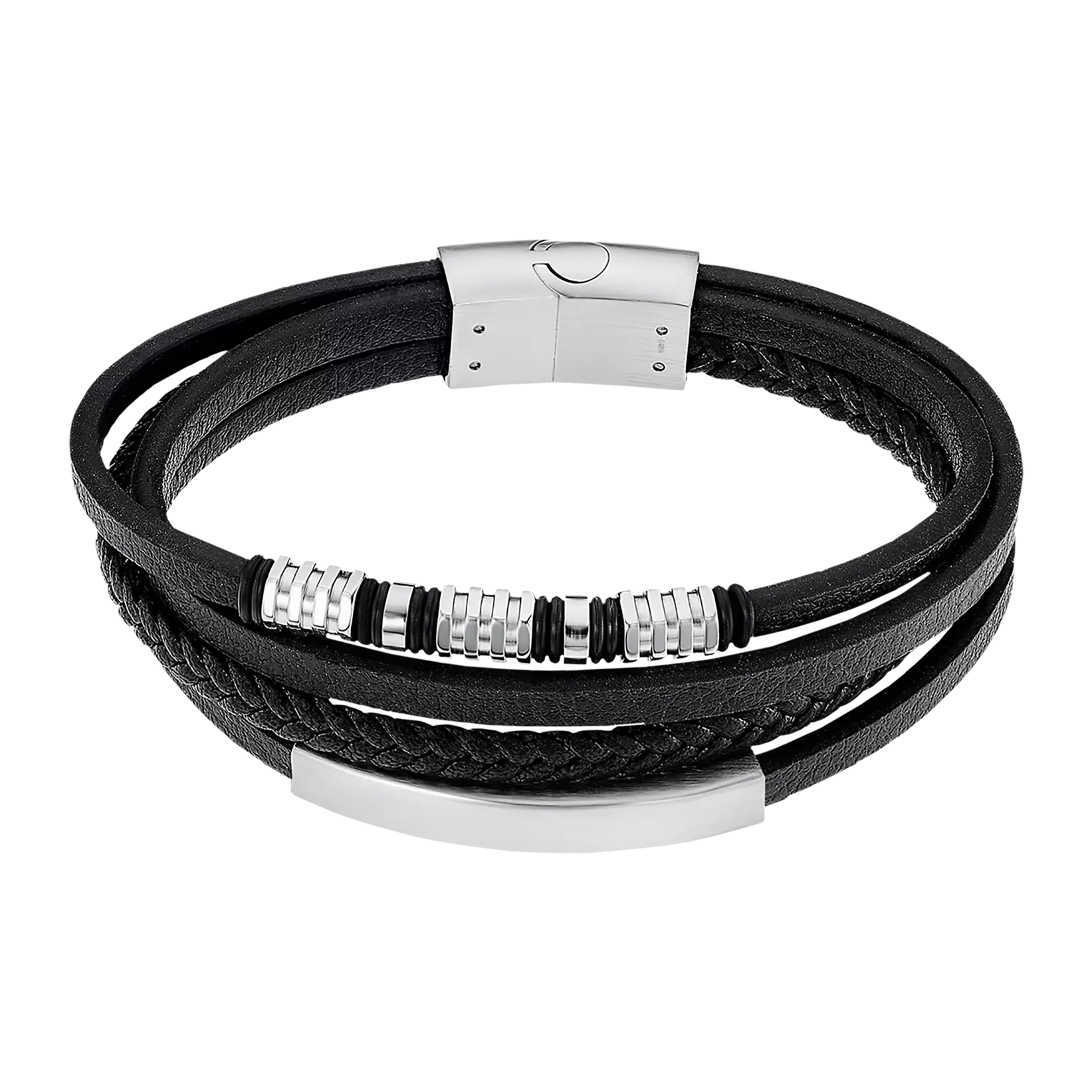 Lotus Style men's bracelet LS2383-2/1 Engineered from high quality durable 316l stainless steel.
The fusion of steel with other materials is at the heart of the Lotus Style collection of jewelry with an urban and daring style.