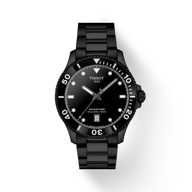Dit Tissot horloge behoort tot de seastar collectie.
Referentienummer: T120.410.33.051.00

De Tissot is voorzien van een quartz kaliber 11 1/2'" uurwerk. De kast en band zijn gemaakt van roestvrijstaal. Het horloge heeft een diameter van 40 mm en is getest op een waterdichtheid tot 30 atm / 300 m, het horloge is hierom uiterst geschikt als duikershorloge. De wijzers en indexen zijn voorzien van Super-LumiNova®️ waardoor de blauwe wijzerplaat ook in het donker goed af te lezen is. Het horloge heeft een krasvrij saffierglas met antireflecterende coating.
