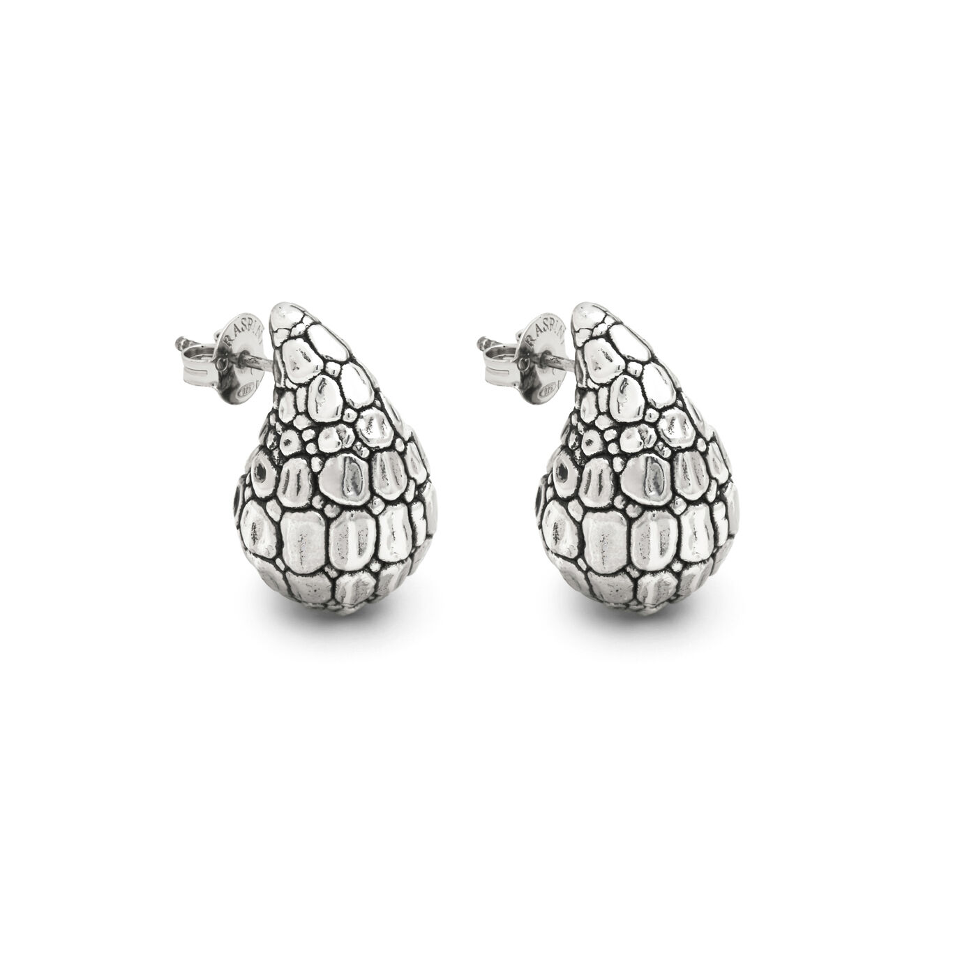 Sterling Silver
Single earring weight 4.5 gr
Length 2.6 cm
Push back closure