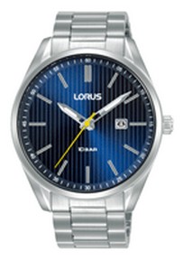 Lorus Quarts heren pols horloge model RH915QX-9 staal met stalen band. 10 ATM waterdicht.
