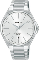 Lorus Quarts heren pols horloge model RS949DX-9 staal met stalen band. 5 ATM waterdicht.