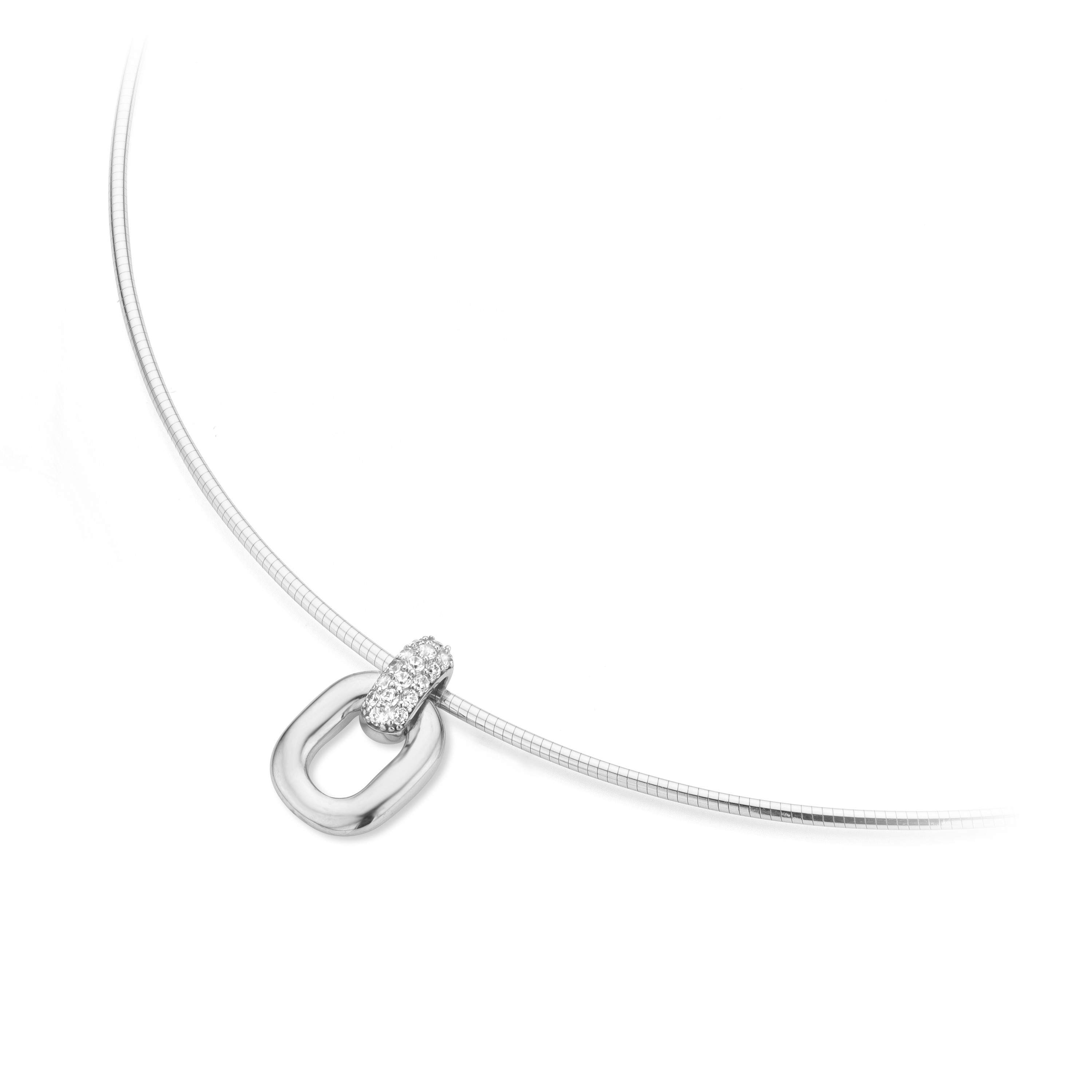 Huiscollectie - Zilveren hanger bezet met zirconia - 242616