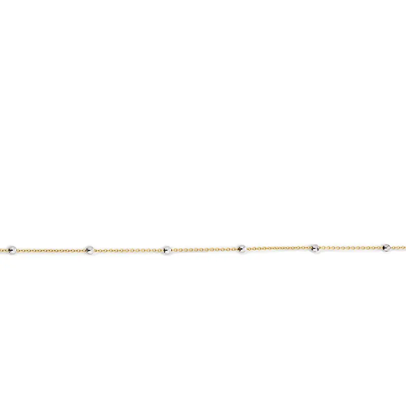 BRACELET, yellow- and white gold, 585/-,19 cm