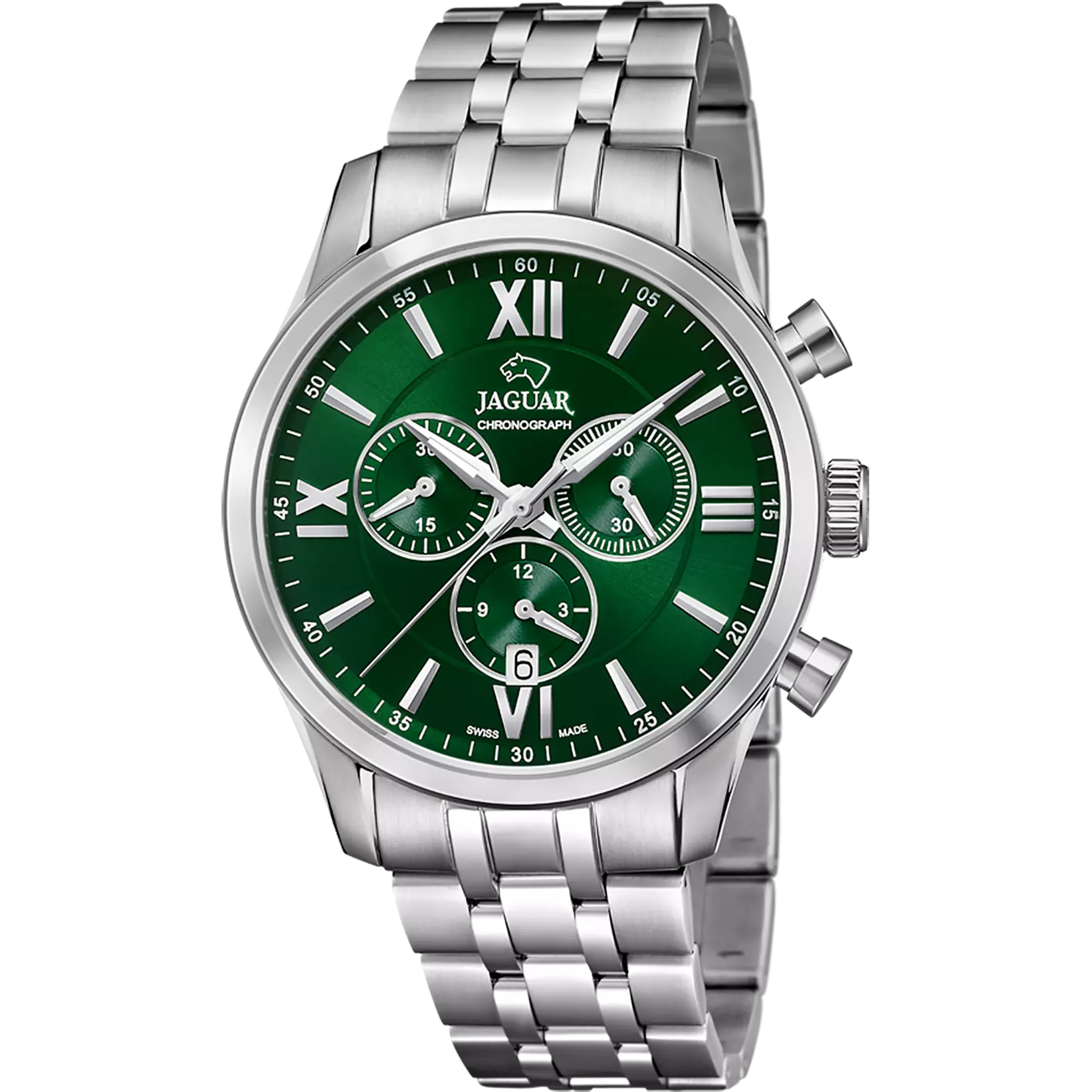 Het model J963/3, in de kleur Groene, met groene wijzerplaat en zilverkleurige wijzers, biedt een perfecte leesbaarheid dankzij het saffierglas.
De keuze voor een saffierkristal garandeert een uitzonderlijke zichtbaarheid van het horloge en geeft het een enorme krasbestendigheid. Vanwege de eigenschappen is het saffierkristal uitzonderlijk hard. Alleen diamant biedt een grotere hardheid dan dit materiaal en is het materiaal bij uitstek voor onderdelen die de tand des tijds doorstaan ​​terwijl ze hun schoonheid en goede uitstraling behouden. Bovendien bevat het kristal van dit horloge een antireflectiebehandeling, die grotendeels het ontstaan van ongemakkelijke reflecties voorkomt die de juiste aflezing van de wijzerplaat onder bepaalde lichtomstandigheden bemoeilijken.