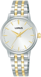 Lorus Quarts dames pols horloge model RG321XX-9 bicolor staal met stalen band. 5 ATM waterdicht.