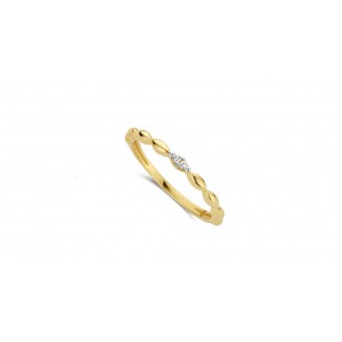 You & Me ring goud 18k gezet met briljant 1.5p