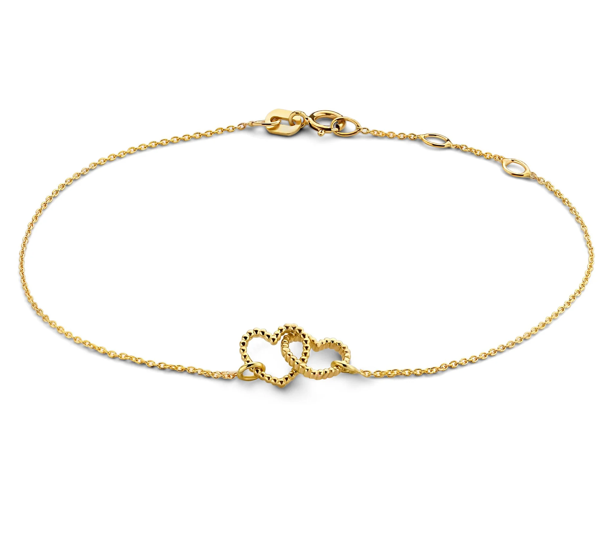 Deze Vintage armband is vrouwelijk, elegant en modern. Met deze prachtige gouden Vintage Double Open Heart Armband straal jij als nooit tevoren. De Double Open Heart is gemaakt van 14 karaats goud waardoor het zijn waarde altijd zal blijven behouden. Elk sieraad is handgemaakt in Nederland.