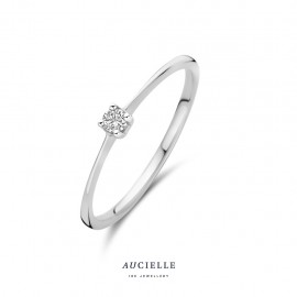 Aucielle ring wit goud 18k met briljant 