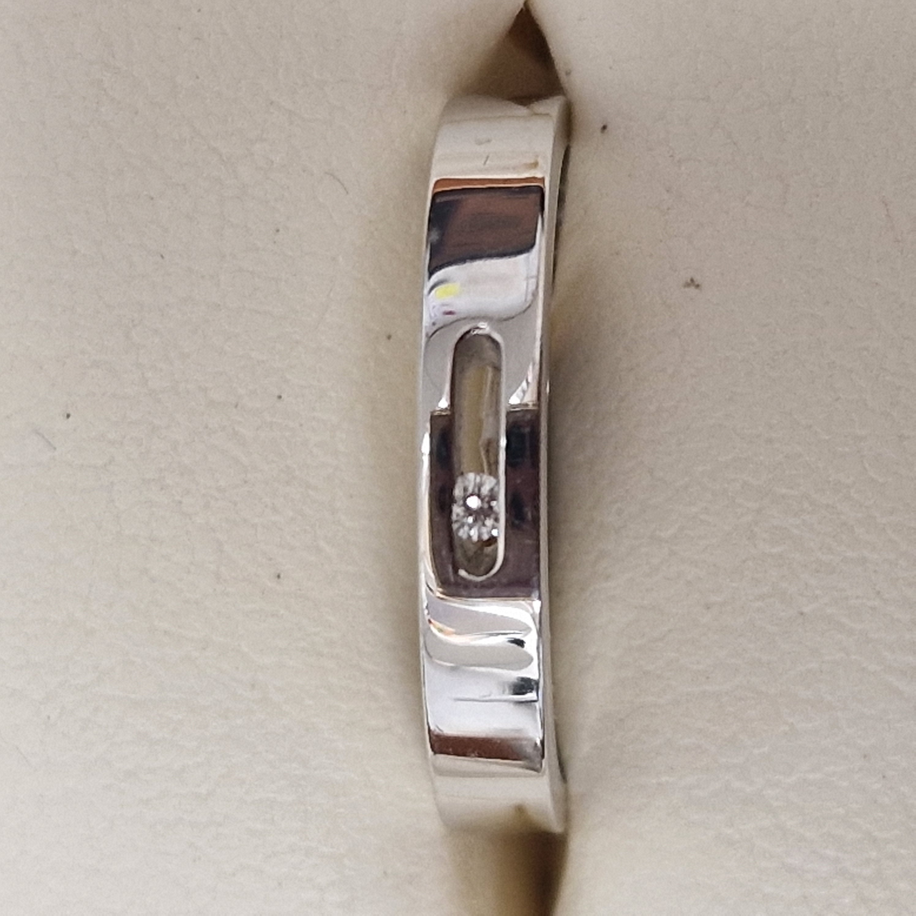 14k witgouden damesring met 1 diamant 1745WG-02
