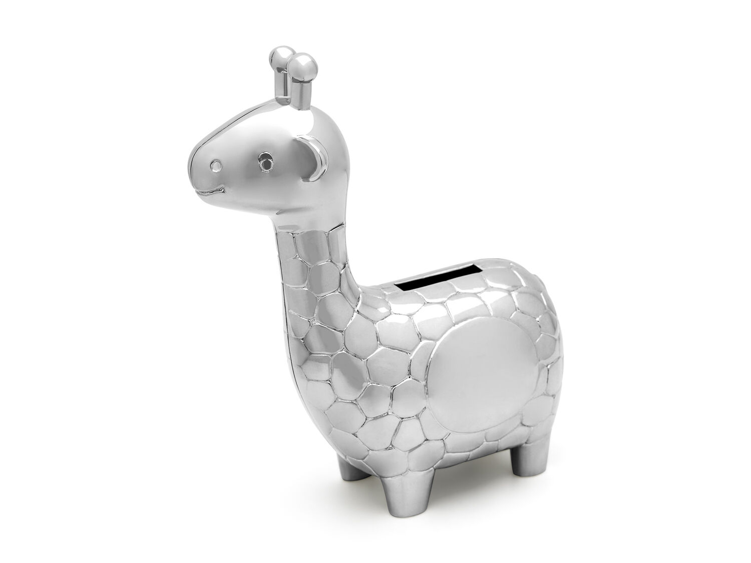 Op safari in de eigen kinderkamer? Met deze spaarpot Giraf kan dat! Bewaar je gespaarde centjes in deze leuke spaarpot in zilver kleur. Het materiaal is onderhoudsvrij. Poetsen is niet nodig.