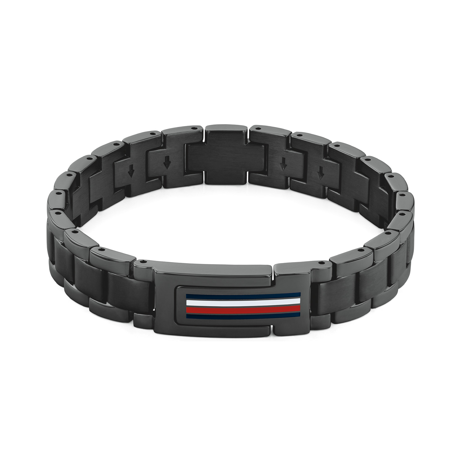 Tommy Hilfiger Jewels TJ2790576 Armband Heren Staal 19cm
Deze armband van Tommy Hilfiger uit de jewelry serie MASON met nr: TJ2790597 is een stoer model. De zwarte stalen heren schakelarmband heeft een magneetsluiting met daarop het gekleurde loge van Tommy Hilfiger. De armband heeft een lengte van 19cm. Ook leuk te combineren met andere sieraden van Tommy Hilfiger.

Het merk:
Tommy Hilfiger is wereldwijd één van de grootste designer lifestyle merken en is internationaal bekend om haar classic American cool stijl. De sieraden zijn voor dames en heren met een eigen stijl, die niet bang zijn om dit aan de wereld te laten zien.

Specificaties:
- Zwart stalen armband met logo
- Strakke bolle schakel
- Lengte 19cm
- Heren sieraad
- Magneetsluiting