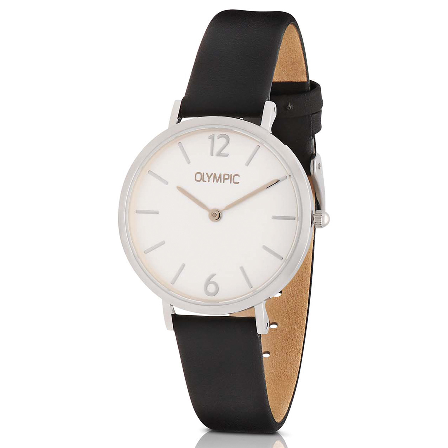 Olympic OL66DSL011 SANNE Horloge - Staal - Leer - Bruin - 32mm 
Dit unieke Olympic horloge met artikelnummer: OL66DSL011 is een stijlvol dameshorloge. De stalen kast heeft een gladde bezel en een zilverkleurige wijzerplaat. De uursaanduiding is verfijnd door de strakke wijzers en streepjes en de arabische 12 en 6 cijfers. Dit geeft het horloge een chique uiterlijk. Aan de stalen kast zit een bruine lerenband met een gespsluiting. Het horloge heeft een mineraalglas, een doorsnede van 32mm en is 3ATM.

Waterdichtheid 10ATM
Dit horloge is bestand tegen water bij het zwemmen en douchen. Dit horloge is niet bestand tegen (grote) waterdruk dus je kunt er niet mee duiken.
Waterdichtheid  5ATM
Dit horloge is regen en spatwaterdicht. Niet geschikt om mee te zwemmen en douchen.
Waterdichtheid 3ATM
Dit horloge is spatwaterdicht. Niet geschikt om mee te zwemmen en douchen.

Het merk:
Het Nederlandse horlogemerk Olympic levert stoere chronografen, slimline series, digitale uurwerken en elegante dameshorloges.

100% Nederlands ontwerp, waterdicht en standaard 3 jaar fabrieksgarantie.

Specificaties:
- Ronde kast 32mm
- Stalen horlogekast
- Zilverwitte wijzerplaat
- Bruine lerenband
- 3ATM 
- Standaard 3 jaar fabrieksgarantie
- Mineraalglas