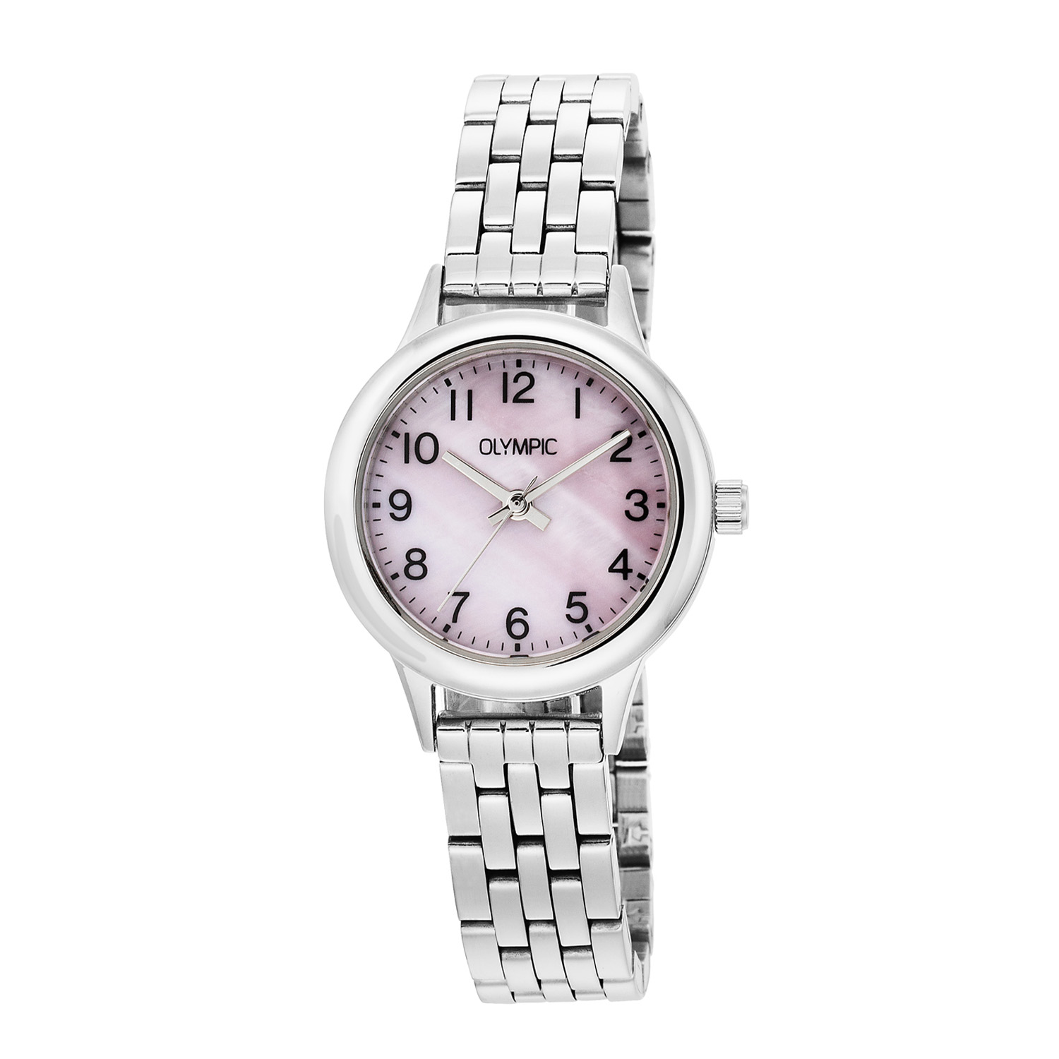 Olympic OL80DSS001 Yara Horloge Staal 28mm 
Dit unieke Olympic horloge met artikelnummer: OL80DSS001 is een dameshorloge met een chique uitstraling. Het horloge heeft een ronde stalen kast met een parelmoer wijzerplaat met cijfers. Aan de kast zit een stalen fijne schakelband met vouwsluiting. Het horloge heeft een mineraalglas, een doorsnee van 28mm en is 5ATM.

Het merk:
Het Nederlandse horlogemerk Olympic levert stoere chronografen, slimline series, digitale uurwerken en elegante dameshorloges.

100% Nederlands ontwerp, waterdicht en standaard 3 jaar fabrieksgarantie.

Specificaties:
- Ronde kast Ø 28mm
- Stalen horlogekast
- Parelmoer wijzerplaat
- Stalen schakelband
- 5ATM 
- Standaard 3 jaar fabrieksgarantie
- Mineraalglas