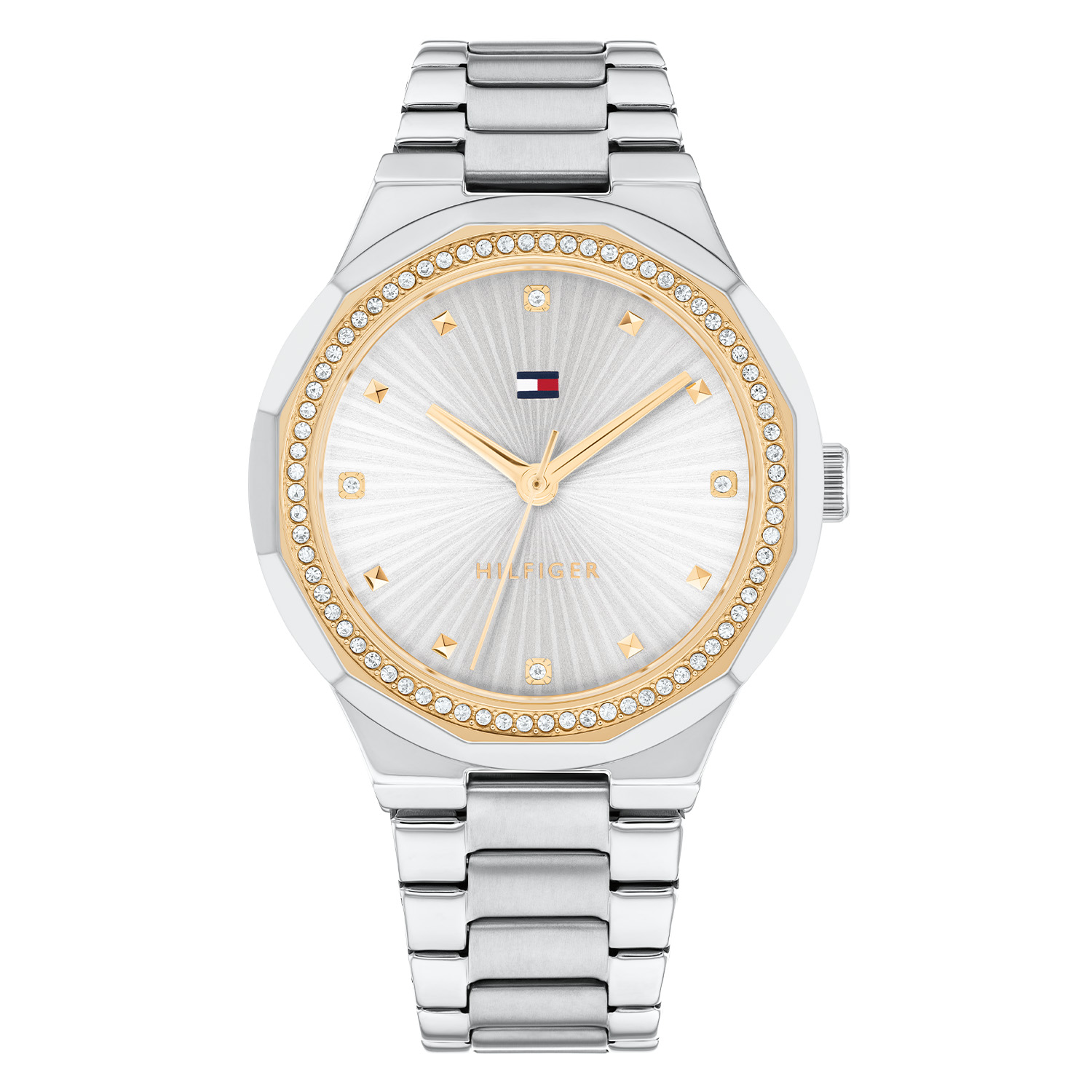 Tommy Hilfiger TH1782723 Horloge Dames Staal Zilverkleurig 36mm
Dit specifieke horloge van Tommy Hilfiger uit de Piper serie met artikelnr: TH1782723 is een luxe sportief dameshorloge die niet in je collectie mag ontbreken. Het stalen dameshorloge heeft een ronde zilverkleurige kast met een bezel vol kristallen en een ziverkleurige sunray wijzerplaat. De uren worden tevens weergegeven met kristallen. De zilverkleurige schakelband is op lengte verstelbaar en heeft een vouwsluiting. Het horloge heeft een mineraalglas, een doorsnee van 36mm en is 3ATM.  

Het merk:
Sinds de lancering van het merk in 1985 is Tommy Hilfiger wereldwijd bekend geworden als pionier van de klassieke Amerikaanse coole stijl. Geïnspireerd door de iconische popcultuur en het Amerikaanse erfgoed. De dames en herencollectie van dit seizoen bestaan uit minimalistische silhouetten en rustieke lederen details. De herenhorlogecollectie biedt iconische uurwerken met roestvrijstalen, lederen en siliconen banden.

Specificaties:
- Mineraalglas
- Ronde kast 36mm
- Zilverkleurige horlogekast
- Zilverkleurige wijzerplaat met kristallen
- Zilverkleurige schakelband 
- 3ATM