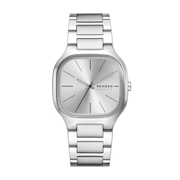 Skagen heren pols horloge staal met stalen band uit de collectie Mellem.