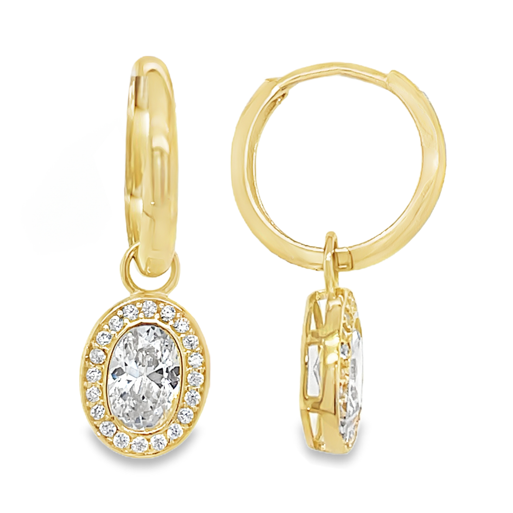 Geelgouden oorringen met zirkonia hanger
Materialen: Goud 585
Materiaal kleur: Geel
Stenen: Zirkonia