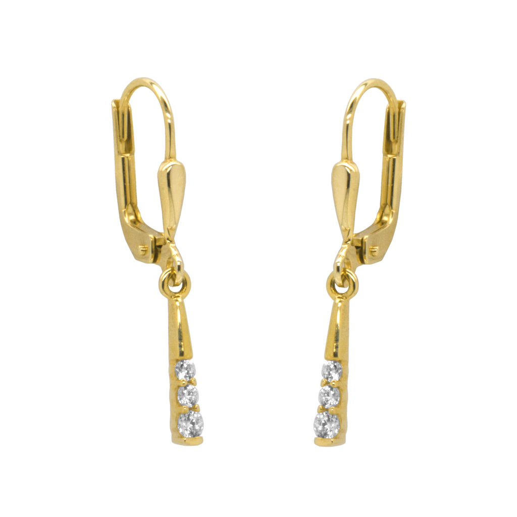 Geelgouden 14karaat oorhangers met Zirkonia stenen
Materialen: Goud 585
Materiaal kleur: Geel
Stenen: Zirkonia