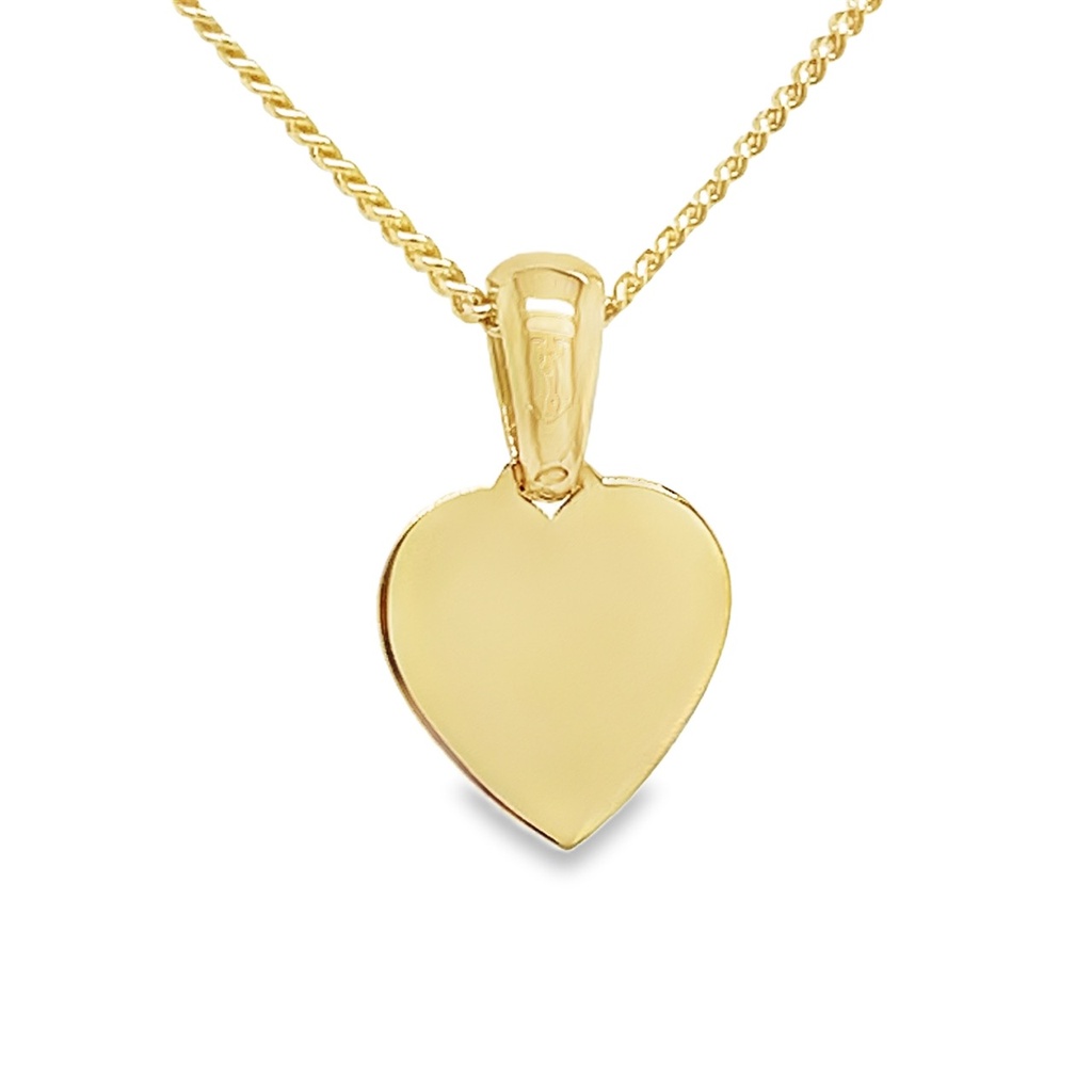 Geelgouden graveerhanger Hart 8mm breed
Materialen: Goud 585
Materiaal kleur: Geel