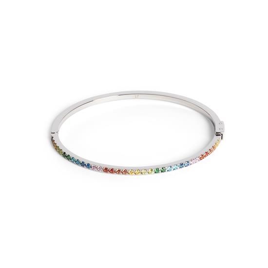 Coeur de Lion bangle armband met  gekleurde crystal.