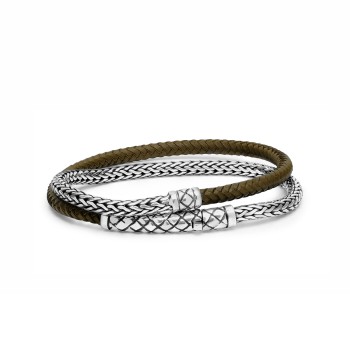 Silk armband 439BRN lengte 21cm