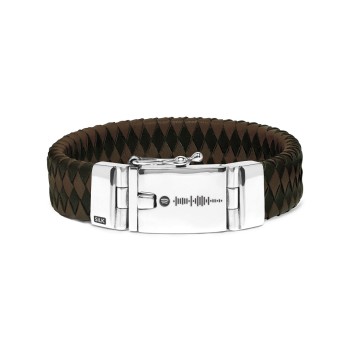 Silk armband met zilveren bak slot 20cm 
