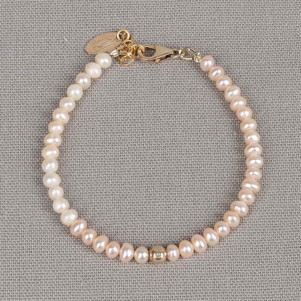 Armband Roze Parel + Goldfilled Roze Parel + Goldfilled