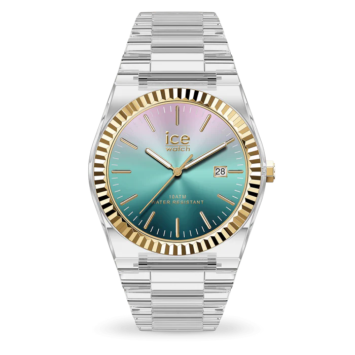De ICE POWER Clear Sunset Verdigris, modelnummer 024772, is een stijlvolle polshorloge met een zilverkleurige band en metalen kast. Het horloge heeft een datumfunctie, wat het zowel praktisch als elegant maakt. Draag dit horloge als een dagelijks accessoire of om een chique avondoutfit te completeren. Perfect voor elke gelegenheid.