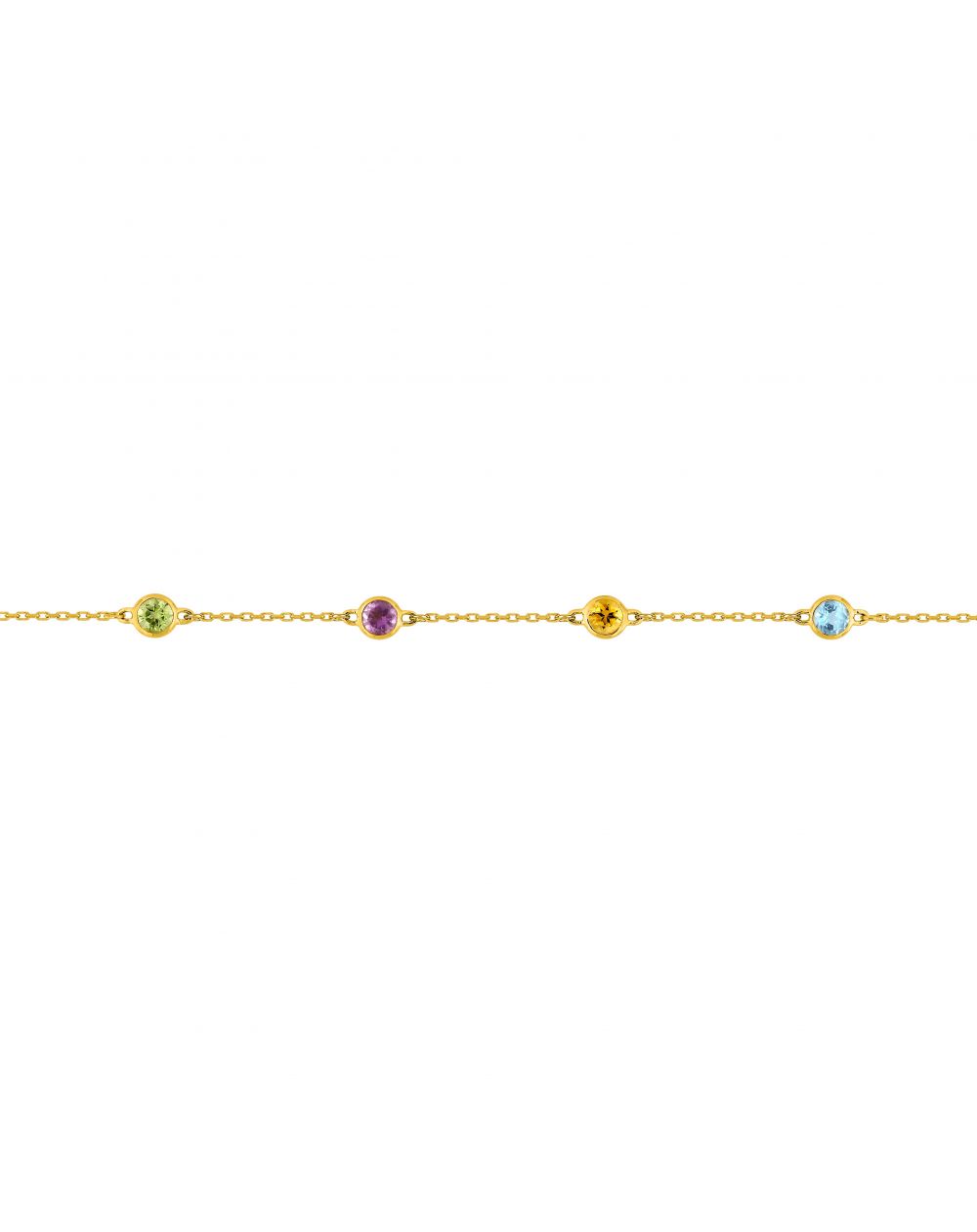 Collier met gekleurde stenen 38-45 cm