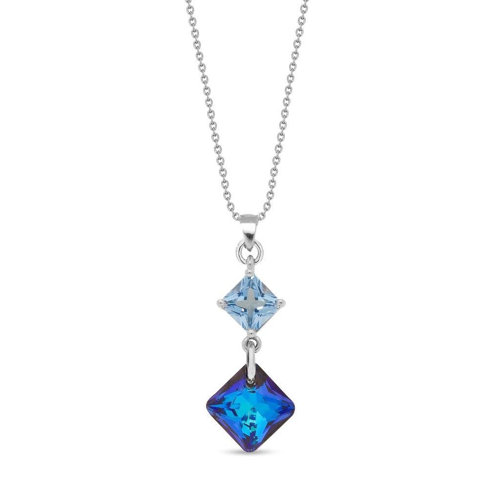 Spark N6431AQBB Carre Necklace Berumda Blue