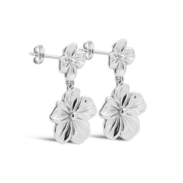Karma Jewelry oorhangers Lillies Hammerd Flower X203S