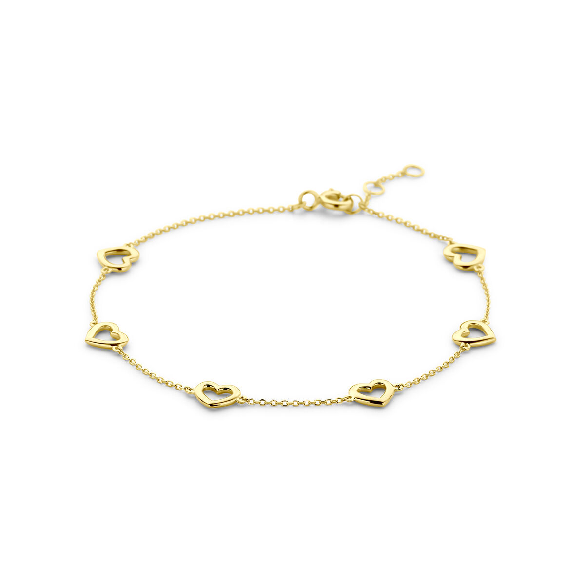 Geelgoud colliers met hangers (armband)