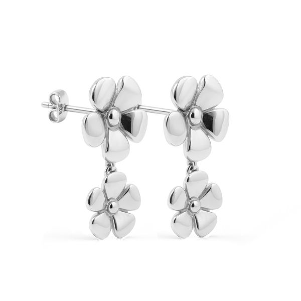 Karma Jewelry Symbols XL Lillies Plain Flower Silver