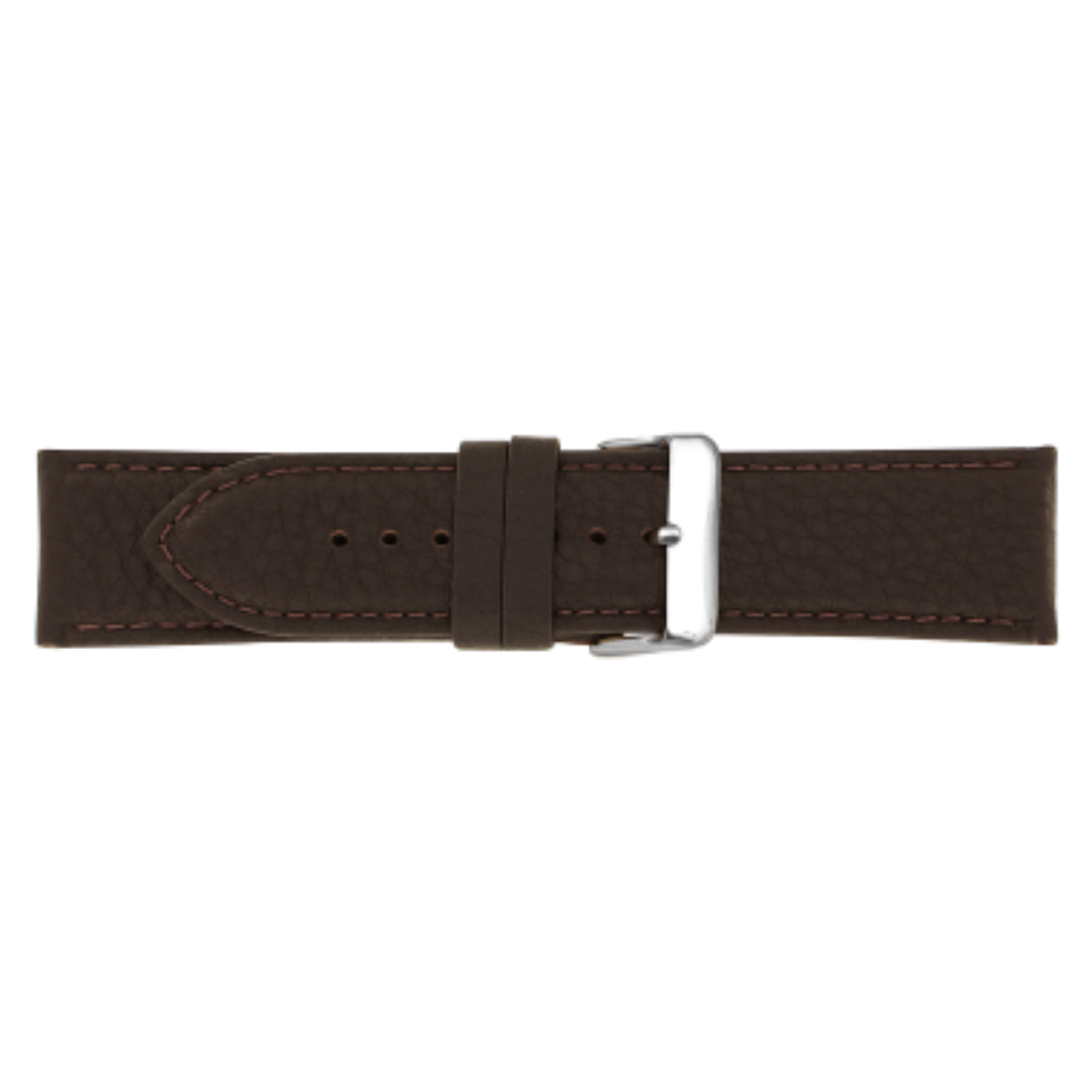 Horlogeband 152 leder donkerbruin  28mm