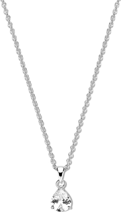 Collier met druppelvormige zirkonia 