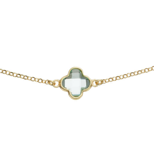 Zilveren verguld Collier met blauwe kleurstenen bloemen. 55 cm Colors From Nature