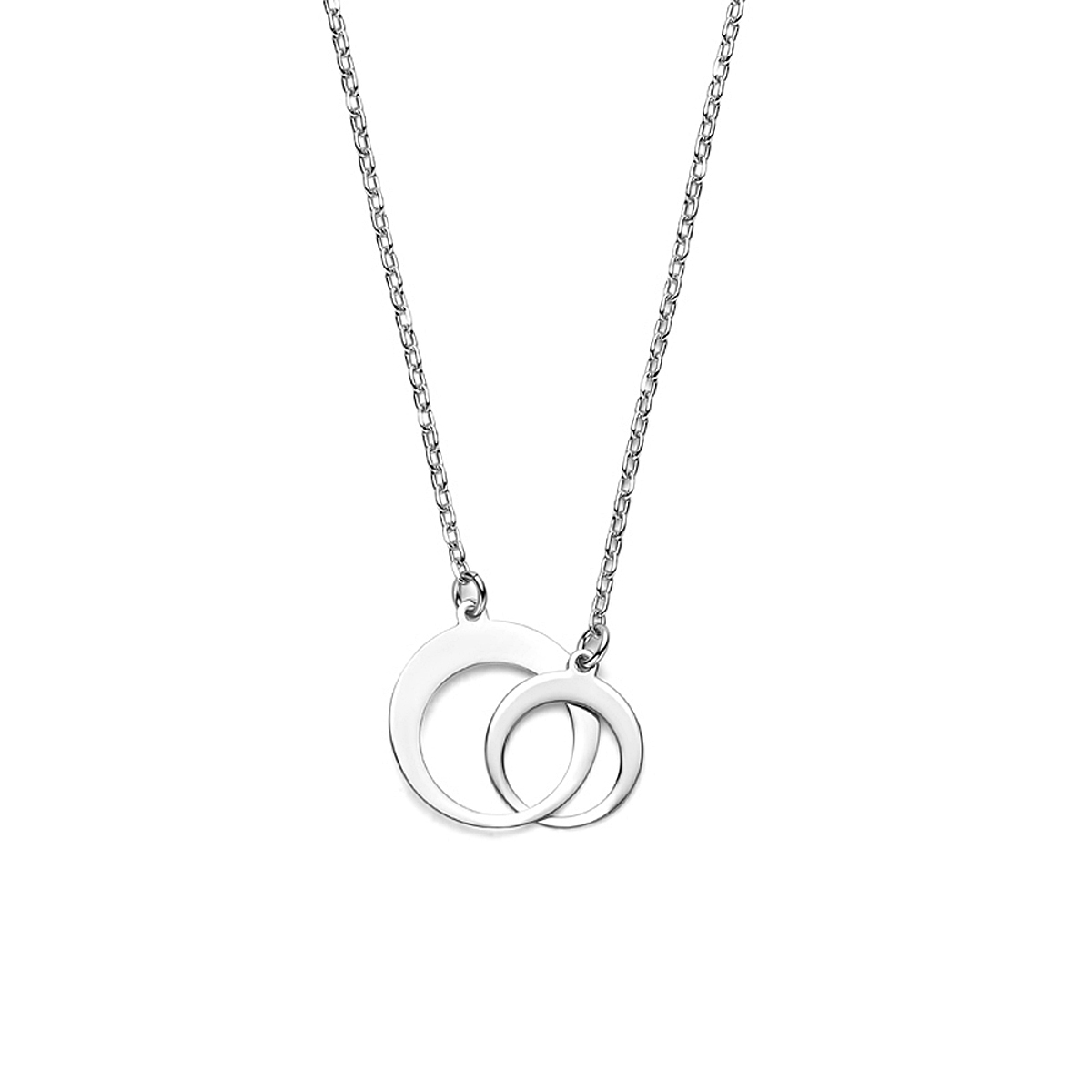 Gerhodineerd 925 zilveren collier met een draaglengte van 40cm en 4cm extensie. Het collier heeft een schakelbreedte van 1.6mm en is uitgevoerd met karabijnsluiting.
