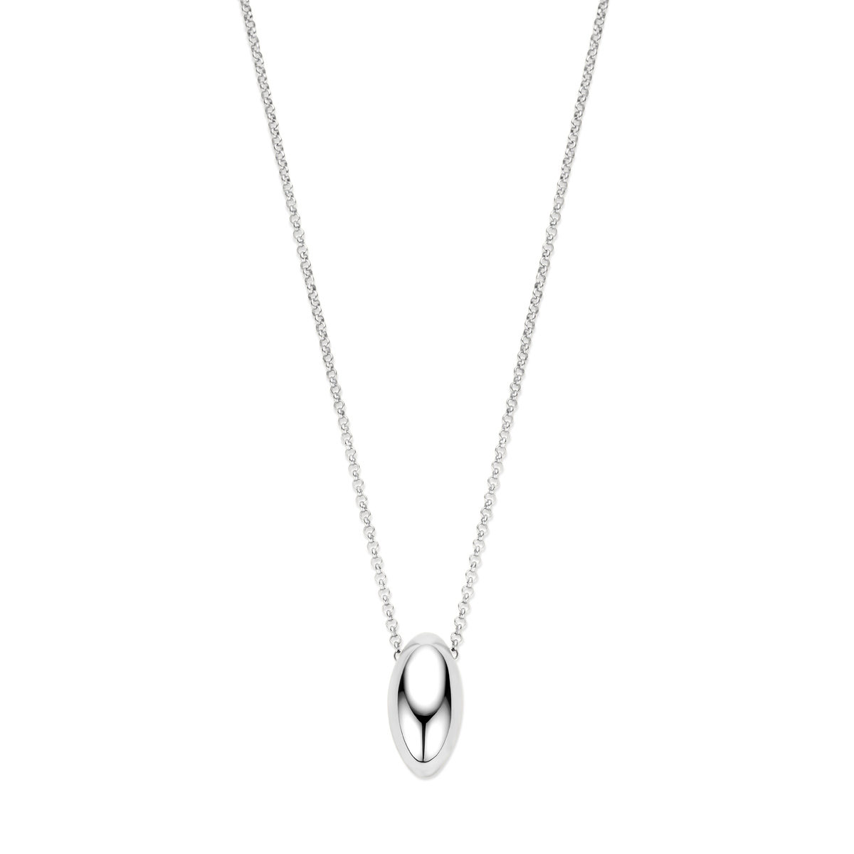 Gerhodineerd 925 zilveren collier met een draaglengte van 41cm en een 4cm extensie. Het collier heeft een schakelbreedte van 1.7mm en is uitgevoerd met karabijnsluiting.