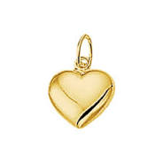 Geelgouden hanger met een hart van 8.5x8.5mm en uitgevoerd met een stevig hangoog. De hanger is ook verkrijgbaar in het witgoud.
