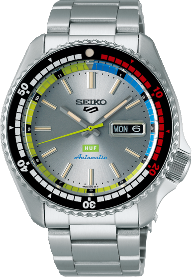 Limited edition 7.000 stuks wereldwijd! 
Het 4R36 Seiko kaliber met dag/datumweergave is een mechanisch kaliber. Het horloge laadt zich tijdens het dragen automatisch op door het omzetten van de arm- en polsbewegingen van de drager in energie. Beweging van het horloge zorgt ervoor dat de hoofdveer van het horloge wordt opgewonden. Deze veer is de energiebron. Handopwinding is ook mogelijk. Wanneer het horloge volledig is opgeladen heeft het een energiereserve van ca. 41 uur. Het tikgetal van deze automaat is 21.600 per uur en het horloge heeft 24 jewels. Het 4R kaliber wordt volledig in-house vervaardigd. 
