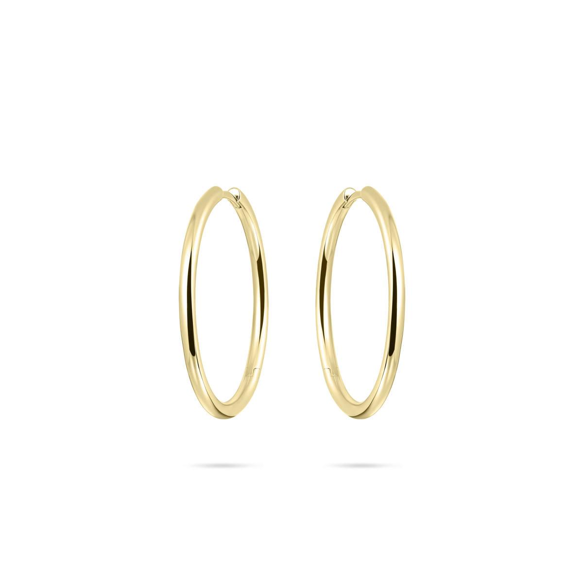 Huiscollectie - Zilveren klapcreolen, 30x2mm, verguld - KCL2/30Y