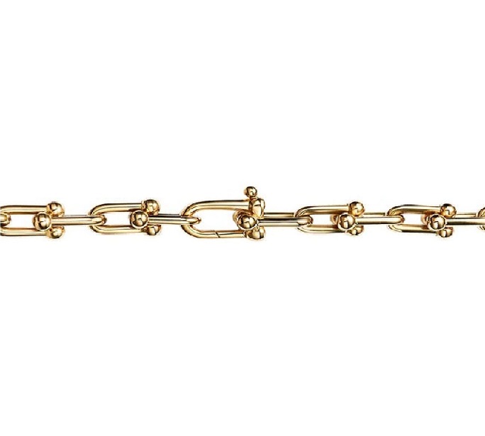 Gouden armband harpschakel VIJD030