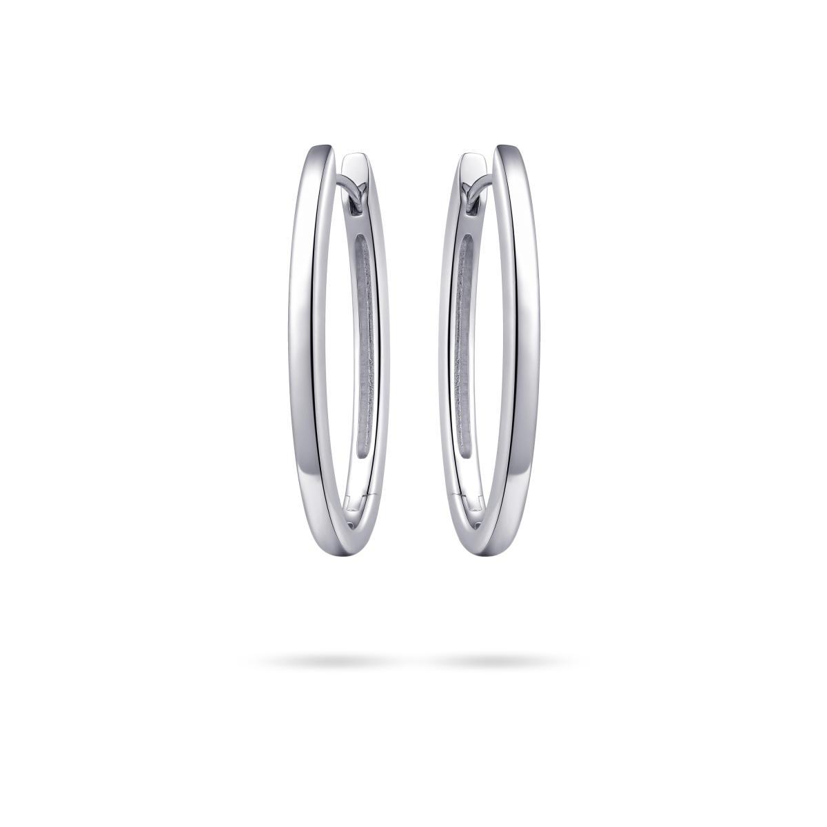 Huiscollectie - Zilveren klapcreolen, 35x3mm - KCM3/35