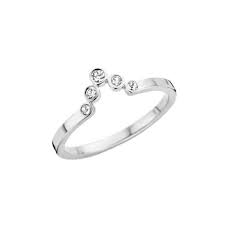 Melano friends pointed cz ring - zilverkleurig - dames - maat 50