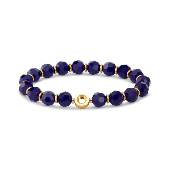 Melano Vivid armband Virginia Night Blue/goud S/M