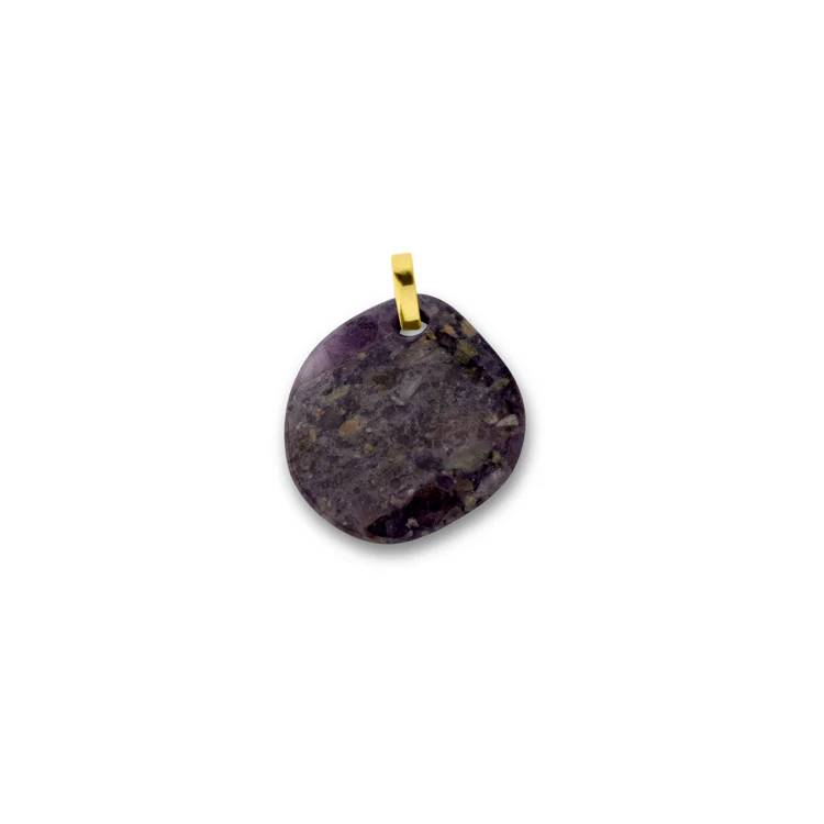 Kosmic pendant Shaped Gem purple Crazy Agate.