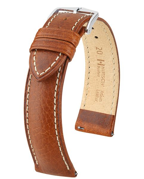 HIRSCH BOSTON L GOLDEN BROWN CALF 22/20MM 01302070-2-22.